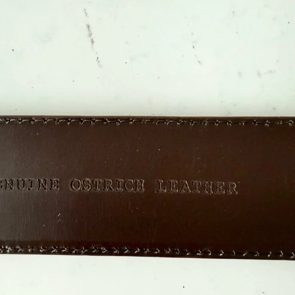 NEW Rod Patrick Mens Western Belt MAD DOG SADDLE FULL QUILL OSTRICH 1.5